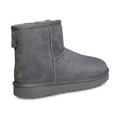 UGG CLASSIC MINI II GREY SUEDE SHEEPSKIN WINTER WOMEN'S BOOTS SIZE
