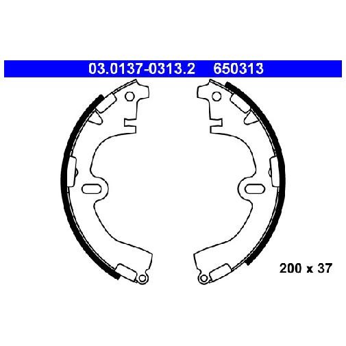 Bremsbackensatz Hinten FüR Toyota Celica T16 T18 1.6 85 Bis 93 ATE 1S-L 4A-F-image