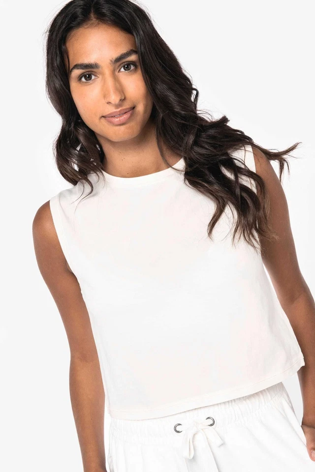 Umweltfreundliches ärmelloses Cropped Damen-T-Shirt | Native Spirit | NS342 - Bild 1 von 1