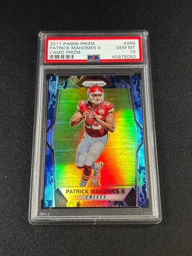 PATRICK MAHOMES PSA 10 2017 PANINI PRIZM #269 CAMO ROOKIE RC 25/25 CHIEFS