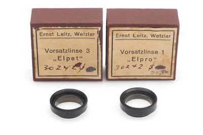 Leitz Leica Close-Up Attachment Set ELPRO 1 ELPET 3 Elmar5cm