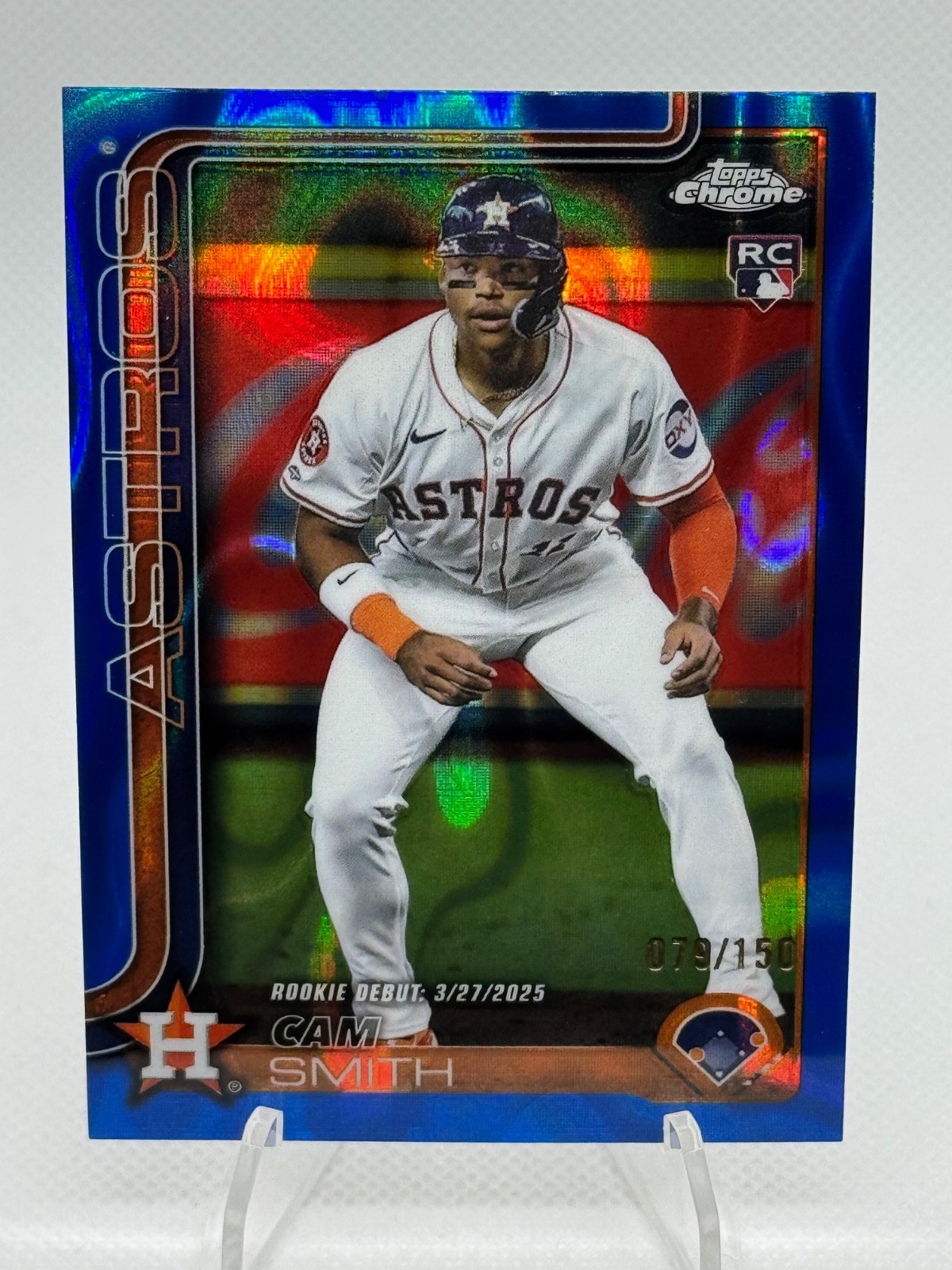2025 Topps Chrome Update Cam Smith RC Rookie Debut #USC19 BLUE Lava /150 Astros
