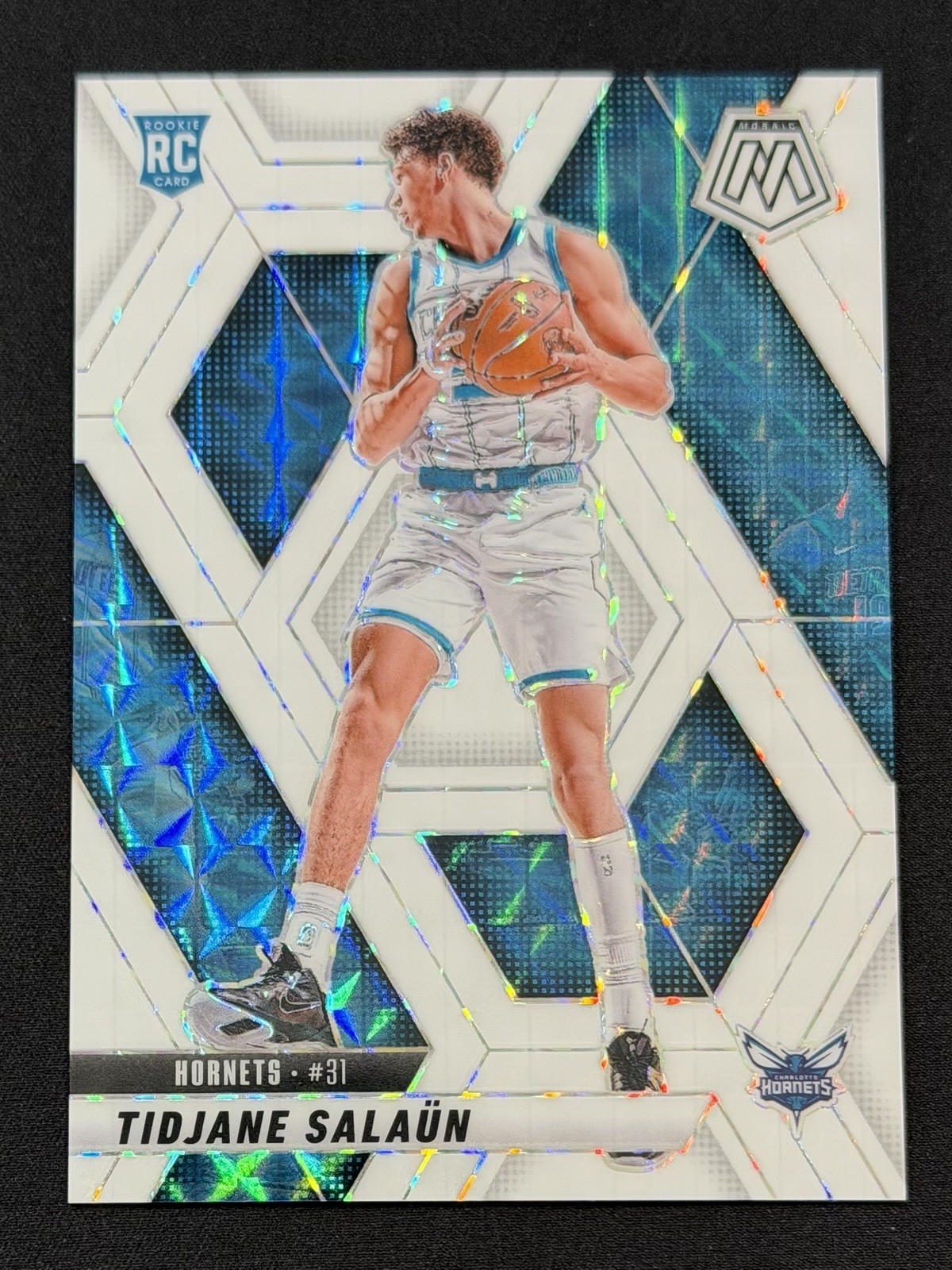 2024-25 Panini Mosaic - Rookies Tidjane Salaun #241 White Mosaic Prizm /25 (RC)