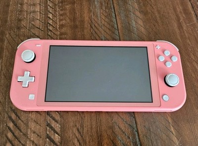 Nintendo Switch Lite Coral Pink Console 32gb w/ Charging Cord  