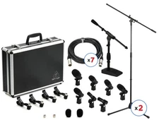 Behringer BC1200 7-piece Drum Microphone Bundle with Stands and Cables
