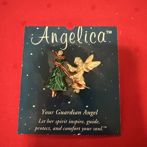 Gigi Accessories Guardian Angel Pin Brooch Angelica 1994 Christmas Tree Angel