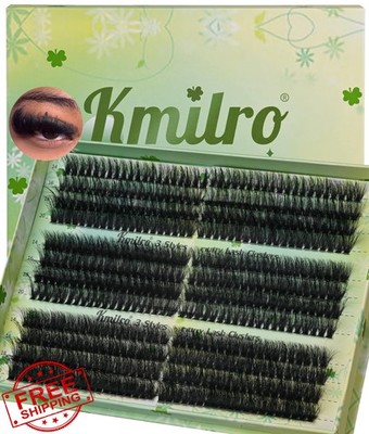 Kmilro Lash Clusters 14-20mm Volume Wispy Individual Eyelash Extensions 480pcs