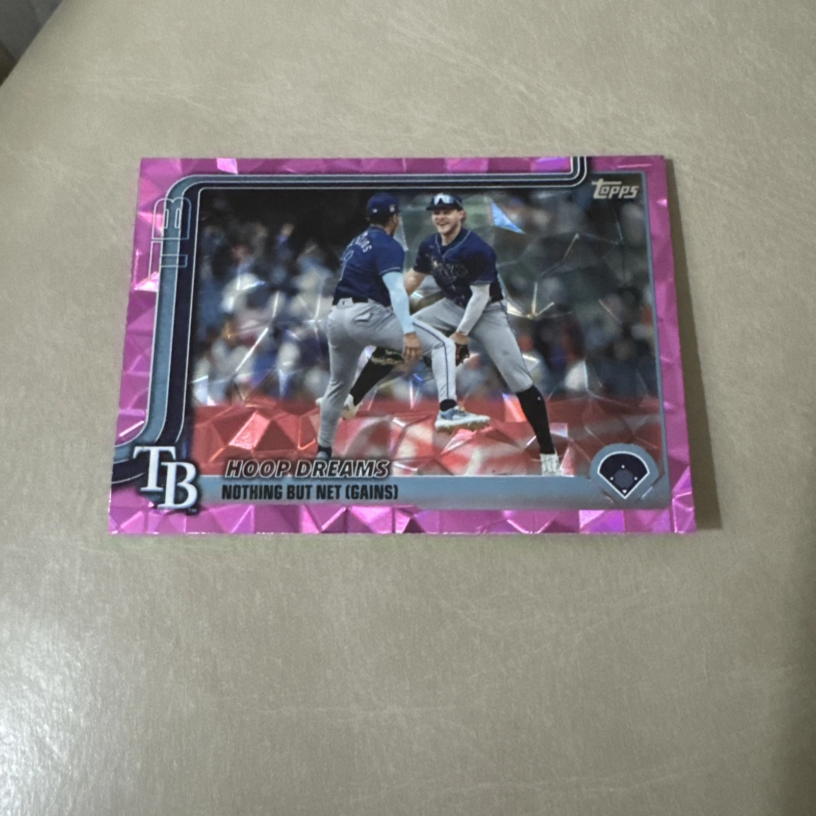2025 Topps - Pink Holo Diamante #291 Hoop Dreams TAMPA BAY RAYS