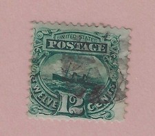 US Scott 117, 12 cents green, Adriatic, 1869 pictorial