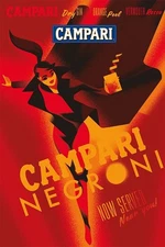 Poster poster advertising print aperitif Bitter Campari Milano 50x70 cm.