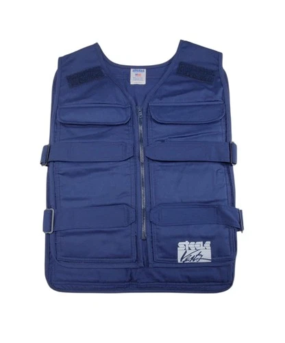 Steele Tactical Vest Body Cooling Comfort Navy Blue Thinsulate USA Made - product listing photo