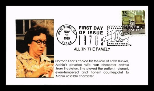 US COVER ALL IN THE FAMILY TV SHOW 1970S CELEBRATE CENTURY FDC EDITH BUNKER