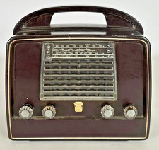 Radiola Poste de radio portatif type RA395AB, en bakélite brune TSF ANCIEN