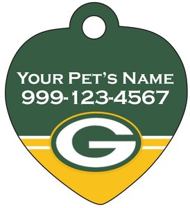 Green Bay Packers Pet Id Tag For Dogs Cats Personalized W Name Number Ebay