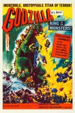 1956 Godzilla Vintage Horror Movie Poster Print Style B 24x16 9mil PAPER