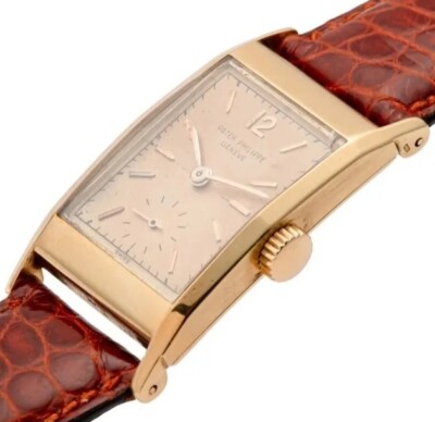 Patek Philippe ''Tegolino'' 50er Jahre Facettenglas Ref. 2461 Salmon Dial