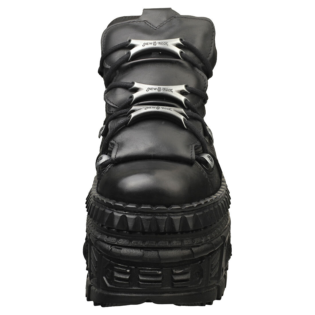 New Rock M-wall106-s9 Unisex Black Platform Boots - 8.5 US | eBay