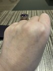 Sterling Silver Amethyst Cocktail Ring Size 7 — photo 2