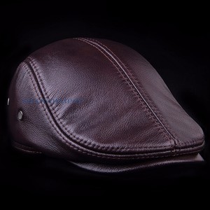 mens leather newsboy hats