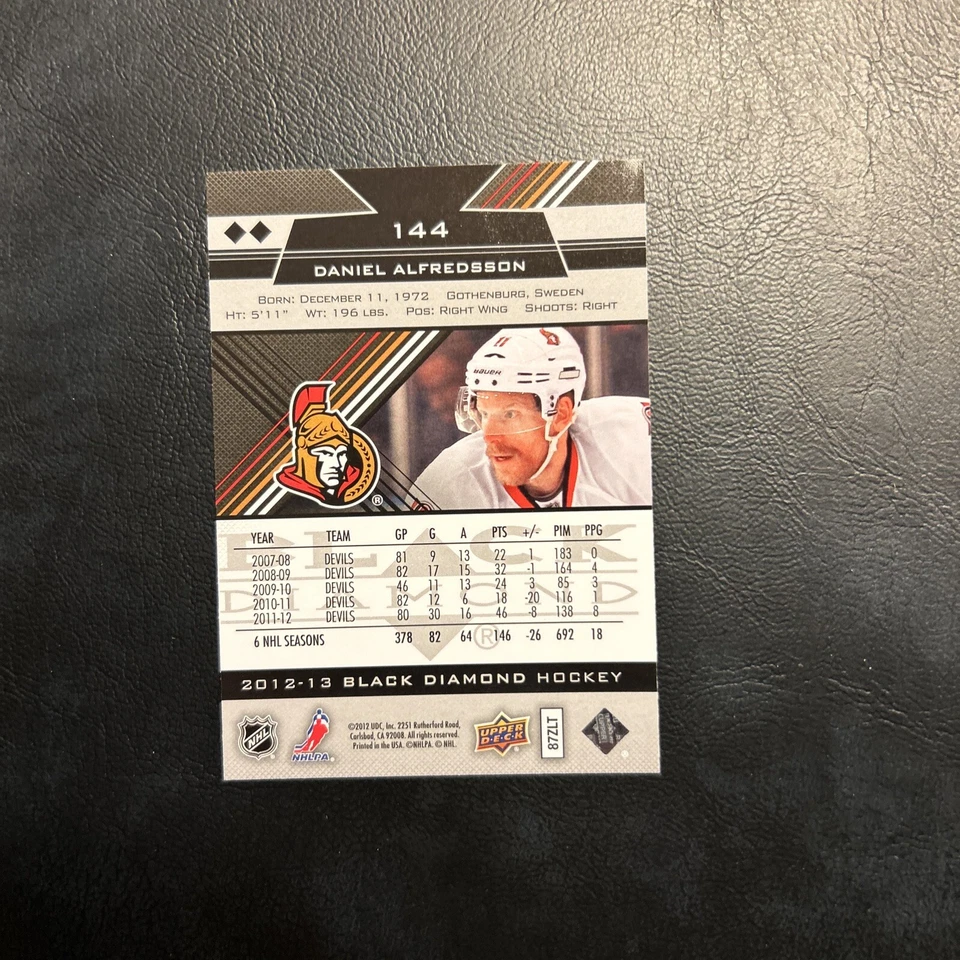 B98a 2012/13 Black Diamond Double #144 Daniel Alfredsson, Ottawa Senators - Image 2 of 2
