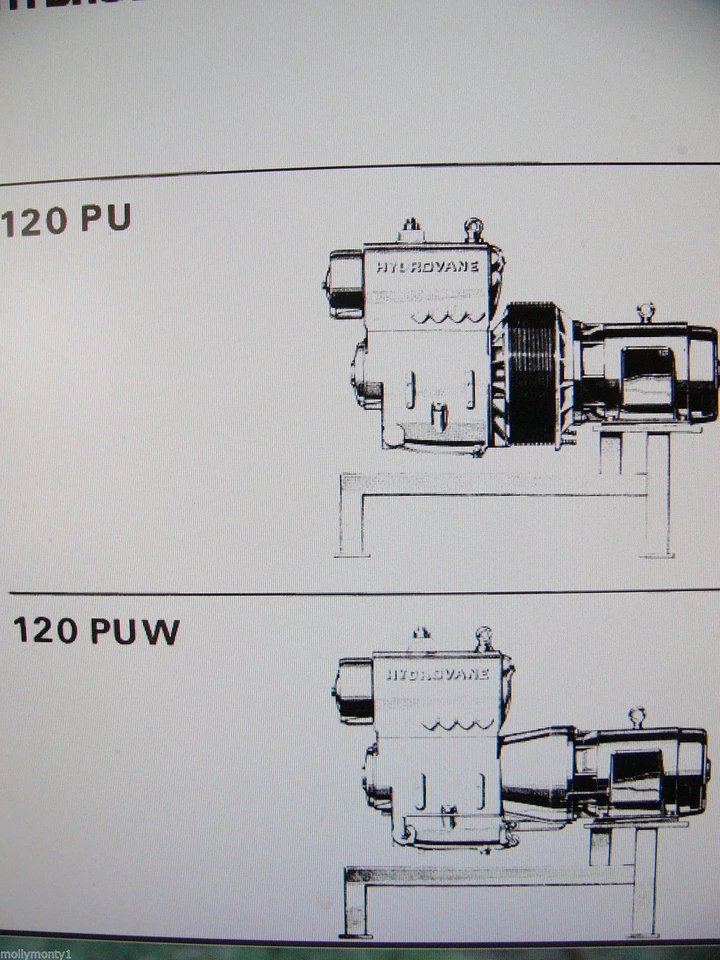 Hydrovane 120 Service Workshop Manual &Parts List 120 pages Will Send by EMAIL