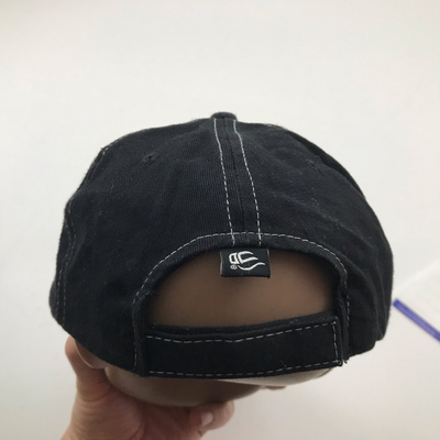 Superior Hat Cap Strapback Black White Adjustable Embroidered