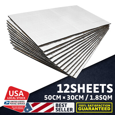 19sqft 12Pcs 20''x12'' Durable Sound Deadener Heat Insulation Mat for car&Truck