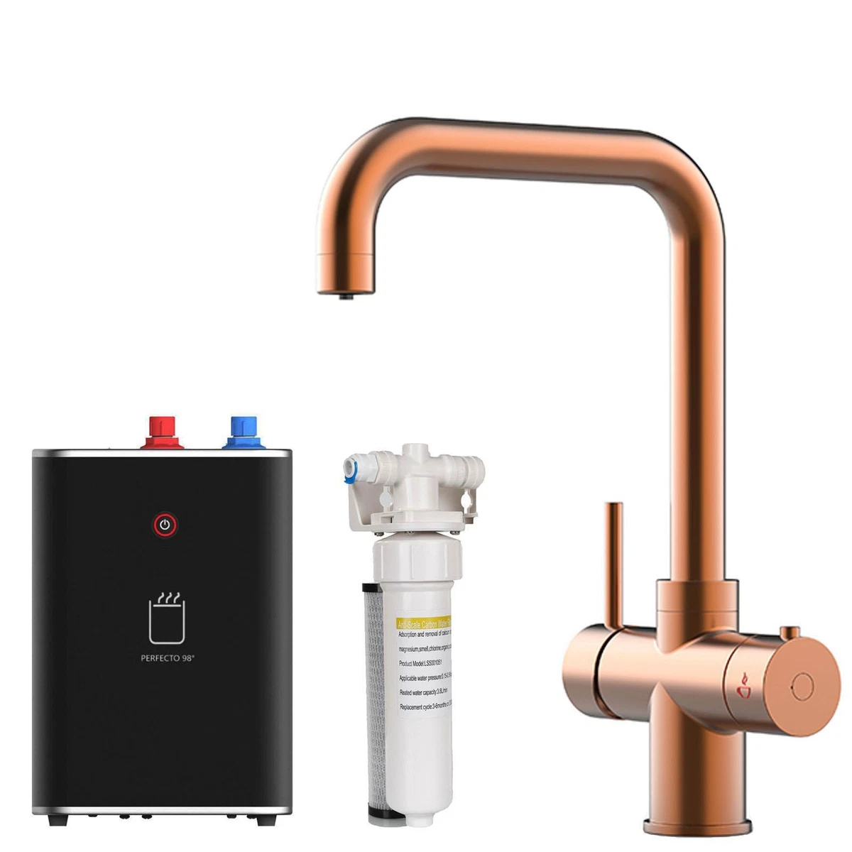 SIA BWT340CU Copper 3-in-1 Instant Boiling Hot Water Tap Including Tank  u0026amp; Filter | eBay