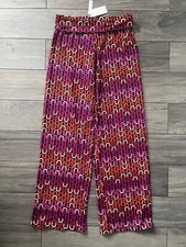 TRINA TURK ECHO CHAIN COVER UP SWIM PANTS, MULTI-COLORED, NWT 162