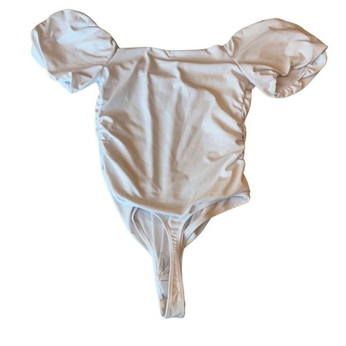 Free People Body Intimate Neu mit Etikett Bella Größe XS Kurzarm Rüschen weiß - Bild 5 von 10