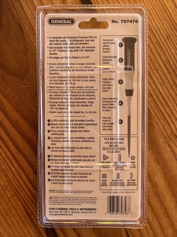 General Tools 707476 SWISS FILE SET 6 PC. - Image 2 of 2
