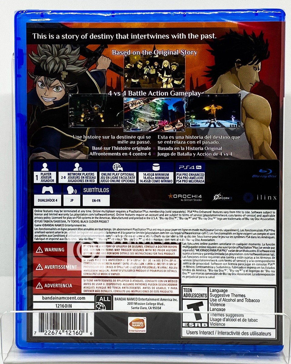 Black Clover: Quartet Knights - PS4 - Brand New | Factory Sealed