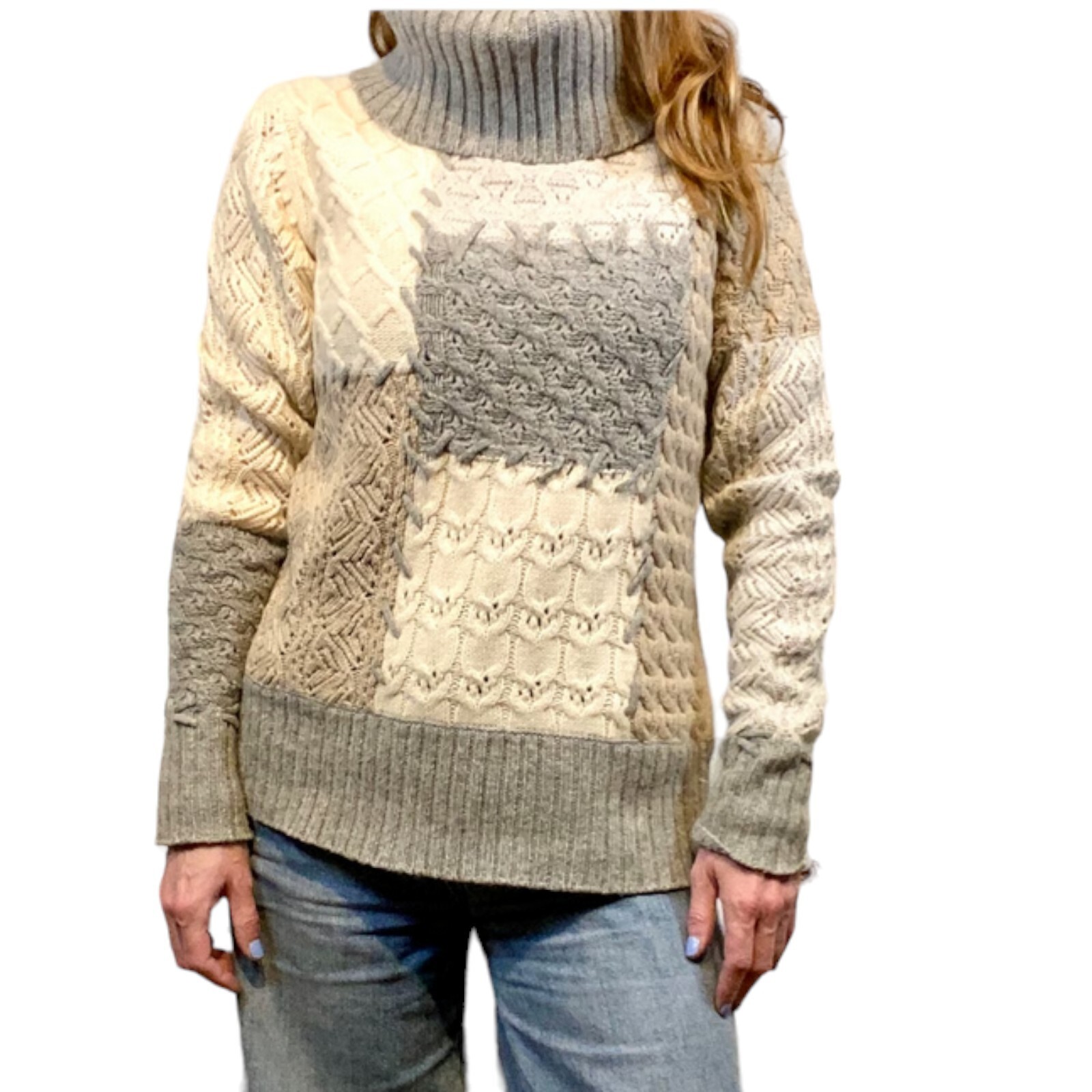 Sundance Size Medium Lambswool Patchwork Saco Swe… - image 10