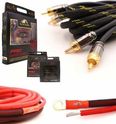 ELITE AUDIO PRO 8 GAUGE 100% OFC CAR AMP WIRE INSTALL KIT AMPLIFIER INSTALLATION