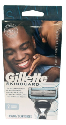 Gillette SkinGuard Razor For Sensitive Skin 1 Razor/ 2 Cartridges Included