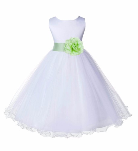 Flower Girl Dress Birthday Wedding Bridesmaid Formal Pageant Recital Graduation - Picture 59 of 61