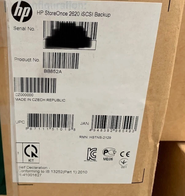 BB852A- HP StoreOnce 2620 iSCSI Xeon E5620 2.40Ghz, 32GB MEM, 4x 1TB HDD, Backup - Image 2 of 2