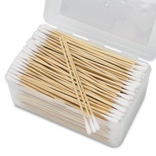 500 Pc Cotton Swab Applicator Q-tip Swabs 6" Extra Long Bamboo Handle Cleaning