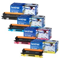 Brother TN-135 Toner Sparset Schwarz, Cyan, Magenta, Gelb (4 StüCk)