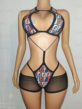 Exotic Dancewear/ Rave/ Festival Outfit Size Small Coverage Short Set