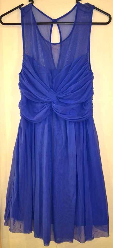 Glassons Womens Royal Blue Sleeveless A-Line Mini Dress Cocktail Party Size S
