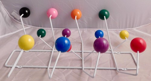 Mid Century Modern Style Bubble Ball bunte Aufhänger, Hutablage - Bild 6 von 6