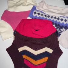 3 Handmade Upcycled Wool Diaper Covers Size Small - 2-8M / 10-15 lbs Bloopers