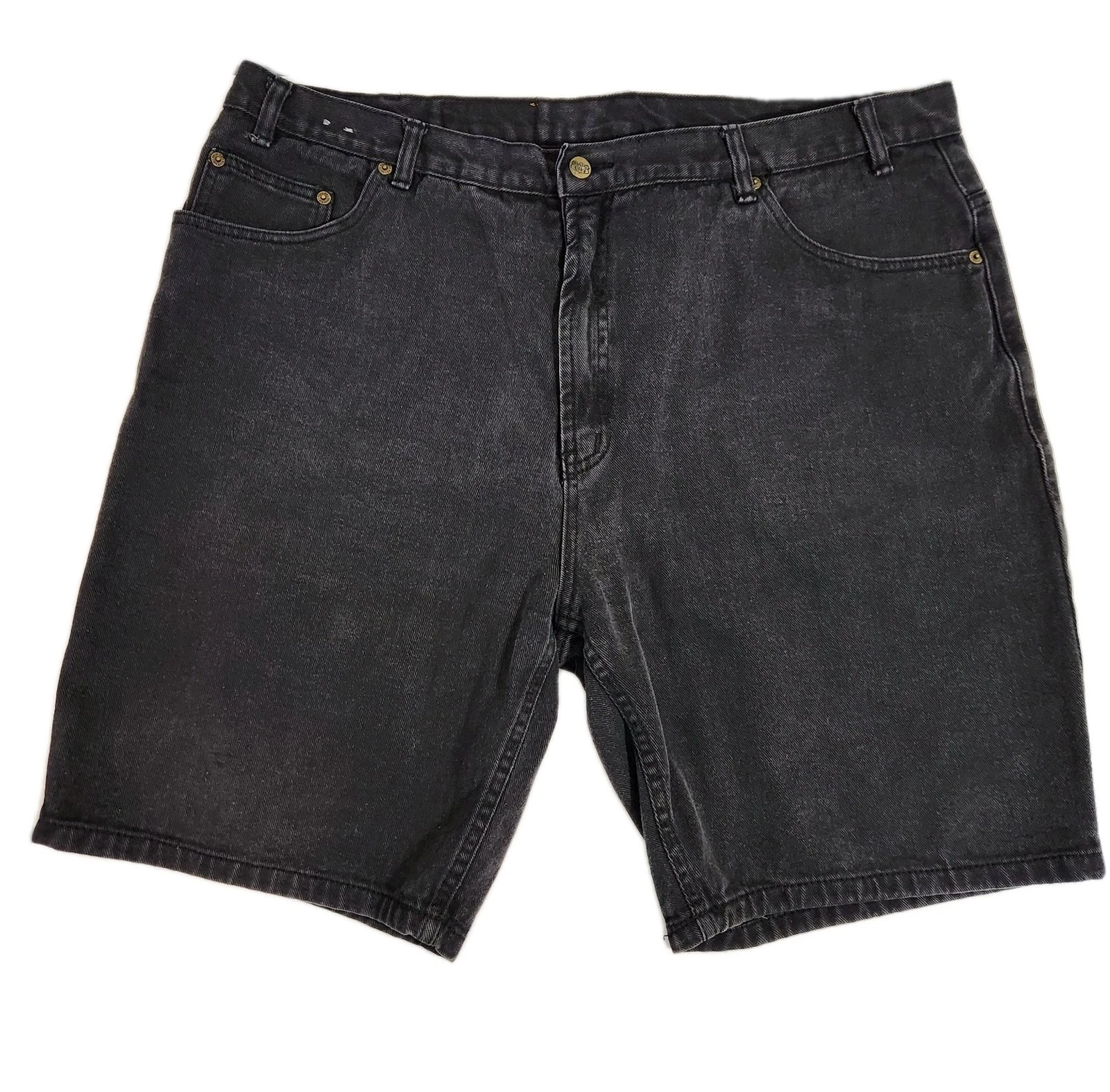 Route 66 Relaxed Fit Black Denim Jeans Mens Size 42 Dark Wash Wide Leg Jorts Y2K