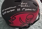 Vinny Testaverde Signed Full Size Buccaneers Helmet 1st Pick Stats Auto Beckett