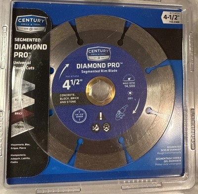 Century Segmented 4-1/2 Inch Diamond Pro Blade  universal Rough Cuts