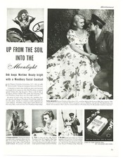 1943 Woodbury Soap WW2 Vintage Print Ad Woman on Tractor Army Officer