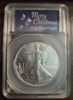 2025 American Silver Eagle $1–1 oz .999 Fine Silver BU–Merry Christmas-Holder.