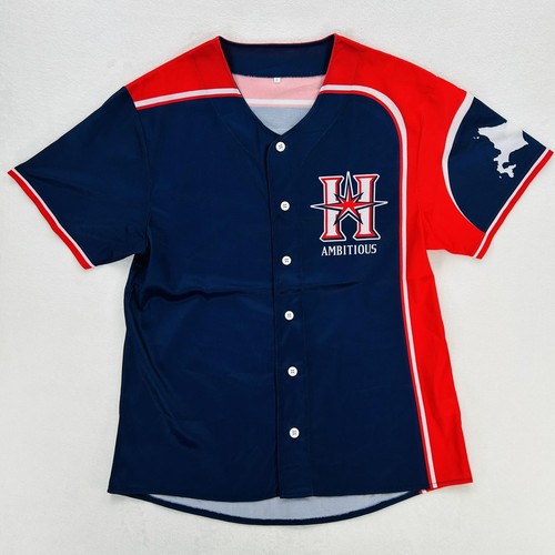Hokkaido Nippon-Ham Fighters Jersey Mens Large Blue Japan NPB Baseball Shirt