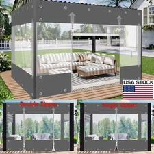 Heavy Duty PVC Clear Tarp Waterproof Transparent Tarpaulin with Grommets Zipper